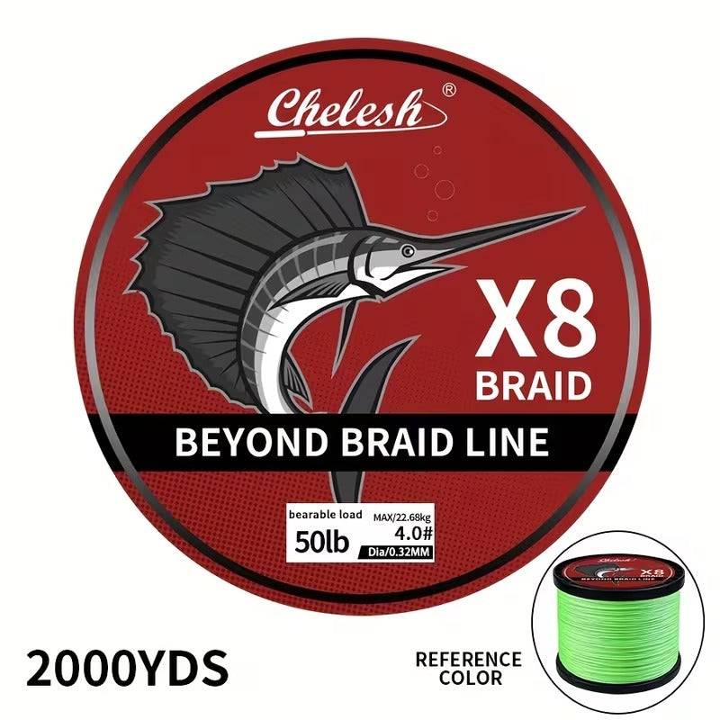 2000yds 8 strand braided pe fishing stretch smooth